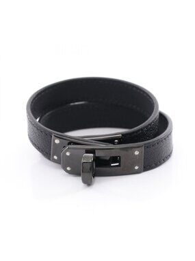 Hermes Bracelet Kelly Double Tour So Black Leather